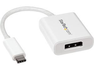StarTech.com CDP2DPW USB-C to DisplayPort Adapter - 4K 60Hz - White - USB 3.1 Type-C to DisplayPort Adapter - USB C Video Adapter (CDP2DPW) StarTech.com CDP2DPW USB-C to DisplayPort Adapter - 4K 60Hz - White - USB 3.1 Type-C to DisplayPort Adapter - USB C Video Adapter (CDP2DPW)
