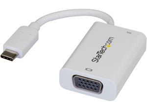 StarTech.com CDP2VGAUCPW USB-C to VGA Adapter - with Power Delivery (USB PD) - USB C Adapter - USB Type C to VGA Projector Adapter StarTech.com CDP2VGAUCPW USB-C to VGA Adapter - with Power Delivery (USB PD) - USB C Adapter - USB Type C to VGA Projector Adapter