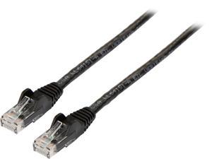 8ft CAT6 Ethernet Cable - Black CAT 6 Gigabit Ethernet Wire -650MHz 100W PoE RJ45 UTP Network/Patch Cord Snagless w/Strain Relief Fluke Tested/Wiring is UL Certified/TIA (N6PATCH8BK)