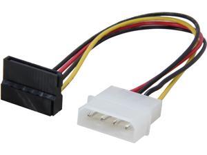 Coboc Model SC-PWA-MOL-8-SATA-F 8" Molex 4-pin LP4 Male to SATA Power 15-pin 90-Degree Adapter Converter Cable Coboc Model SC-PWA-MOL-8-SATA-F 8" Molex 4-pin LP4 Male to SATA Power 15-pin 90-Degree Adapter Converter Cable