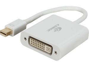 Coboc CL-AD-MDP2DVI-6-WH Mini DP DisplayPort to DVI Passive  Video Adapter Converter Compatable with Thunderbolt MacBook