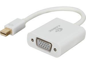 Coboc CL-AD-MDP2VGA-6-WH Mini DP DisplayPort toVGA Video Adapter Converter Compatable with Thunderbolt MacBook Coboc CL-AD-MDP2VGA-6-WH Mini DP DisplayPort toVGA Video Adapter Converter Compatable with Thunderbolt MacBook