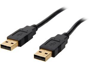 Coboc CL-U2-AAMM-15-BK 15ft High Speed USB 2.0 A Male to A Male Cable,Gold Plated,Black