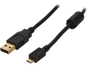 Coboc CL-U2-AMicBMM-15-BK 15ft High Speed USB 2.0 A Male to Micro B 5pin Male Cable w/ ferrite Core,Gold Plated,Black Coboc CL-U2-AMicBMM-15-BK 15ft High Speed USB 2.0 A Male to Micro B 5pin Male Cable w/ ferrite Core,Gold Plated,Black