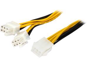 Coboc PCIE6SPL26P-6 6.1 in. 6-pin PCIe to Two(2) x PCIe 6-pin PCI Express Video Card 'Y' Splitter Power Cable Female to Male Coboc PCIE6SPL26P-6 6.1 in. 6-pin PCIe to Two(2) x PCIe 6-pin PCI Express Video Card 'Y' Splitter Power Cable Female to Male
