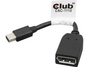 Club3D Model CAC-1110 Mini DisplayPort to DisplayPort Adapter Cable Male to Female Club3D Model CAC-1110 Mini DisplayPort to DisplayPort Adapter Cable Male to Female
