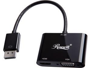 Rosewill DP122HV-6-BK DisplayPort 1.2 to HDMI / VGA Adapter Rosewill DP122HV-6-BK DisplayPort 1.2 to HDMI / VGA Adapter