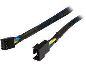 Rosewill TX4EX-12 1 ft. Sleeved 12 inch 4-pin TX4  PWM Fan Power Extension Cable Female to Male