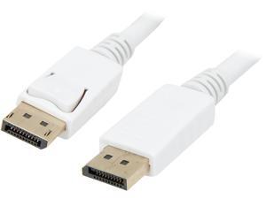 Rosewill CL-DP-HBR2-15-WH 15 ft. 28AWG DisplayPort 1.2 High Bit-Rate 2 DisplayPort Male to Male Cable with latching, Gold Plated, White - 4K x 2K Ready - Eyefinity Support Rosewill CL-DP-HBR2-15-WH 15 ft. 28AWG DisplayPort 1.2 High Bit-Rate 2 DisplayPort Male to Male Cable with latching, Gold Plated, White - 4K x 2K Ready - Eyefinity Support