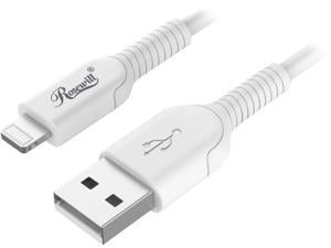 Rosewill iPhone Fast Charger Cable, USB-A to Lightning Cable, MFi Certified for Apple iPhone, iPad, iPod, AirPods, Fast Charge and 480Mbps Data Transfer Speed, White, 3 Feet - RCCC-21001