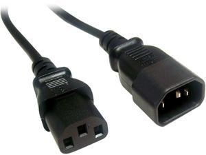 Micro Connectors 6 Feet AC Power Extension Cord (C13 to C14) (Black) (M05-113EUL)