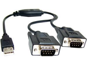 Micro Connectors E07-162 Dual USB to DB9 Serial Adapter Micro Connectors E07-162 Dual USB to DB9 Serial Adapter