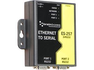 Brainboxes ES-257 2 Port RS232 Ethernet to Serial Adapter