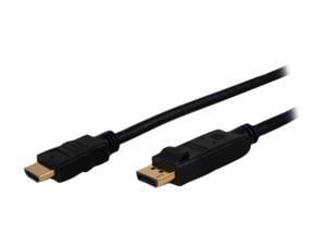 Comprehensive DISP-HD-10ST 10 ft. Black Connector Type 1: HDMI Male  Connector Type 2: DisplayPort Latching Male Displayport to HDMI Cable