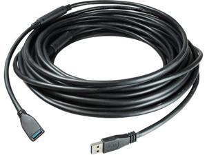 Comprehensive USB3-AMF-25PROA 25 ft. Black Pro AV/IT Active USB 3.0 A Male to Female Extension Cables with Booster