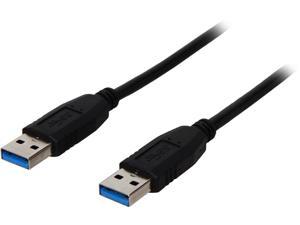 Kaybles 20USB3-6MMBK 6ft. SuperSpeed 5Gbps USB 3.0 A Male to A Male Cable, Gold Plated, Black, M-M