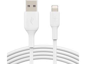 BELKIN CAA001bt2MWH BOOST CHARGE White Lightning to USB-A Cable 6.56 ft. (2.0 m)