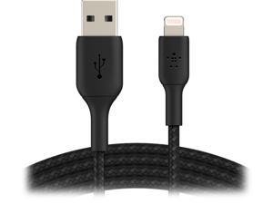 BELKIN CAA002bt2MBK Black Braided Lightning to USB Cable, MFi-Certified iPhone Charging Cord