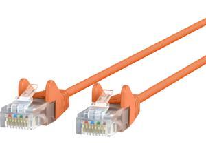 Belkin CE001B03-ORG-S 3 ft. Cat 6 Orange UTP Snagless 28AWG Patch Cable Bag & Label