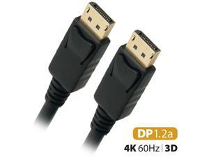 Omni Gear DIS-10 10 ft. DisplayPort 1.2 [4K@60Hz] to DisplayPort Cable, Black, Gold Plated