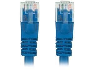Omni Gear C6-1-BU 1 ft. Cat6E UTP Ethernet Network Booted Cable - Blue