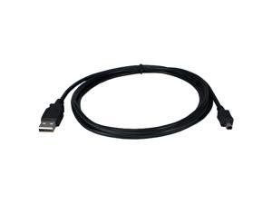 QVS 6ft, Black, Connectors: Type A Male to Mini B 4Pin Male) QVS 6ft, Black, Connectors: Type A Male to Mini B 4Pin Male)