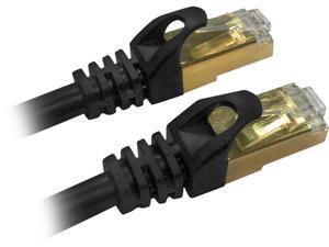 QVS CC716-07 7 ft. Cat 7 Black 7ft CAT7 10Gbps S-STP Flexible Molded Patch Cord QVS CC716-07 7 ft. Cat 7 Black 7ft CAT7 10Gbps S-STP Flexible Molded Patch Cord