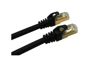 QVS CC716-50 50 ft. Cat 7 Black 10Gbps S-STP Flexible Molded Patch Cord QVS CC716-50 50 ft. Cat 7 Black 10Gbps S-STP Flexible Molded Patch Cord