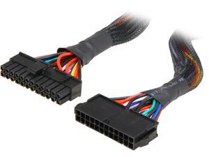 1ST PC CORP CB-24M-24F Extension Cable 13.25" Male to Female Black Sleeve 18 AWG Cable Wires 1ST PC CORP CB-24M-24F Extension Cable 13.25" Male to Female Black Sleeve 18 AWG Cable Wires