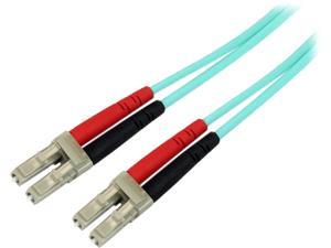 StarTech.com 1m Fiber Optic Cable - Multimode Duplex 50/125 - LSZH - LC/LC - OM3 - LC to LC Fiber Patch Cable - Male to Male - 3.28ft - Aqua - A50FBLCLC1