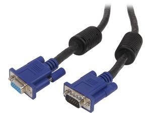 VCOM VC-VGA10F 10 ft. SVGA HD15 Male to Female Black Cable with Blue Connector