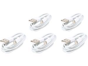 VisionTek 900759 3.3 ft. White Lightning to USB White 1 Meter Cable - 5 Pack