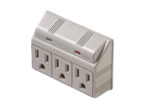 Steren 905-304 Wall Mount 3 Outlets 270 Joules Plug-In Surge Protector