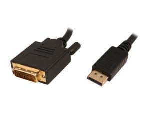 Nippon Labs DP-DVI-6 6 ft. DP DisplayPort Male to DVI-D Male Adapter Cable, Black - OEM