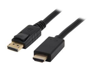 Nippon Labs DP-HDMI-15 15 ft. DP DisplayPort to HDMI Converter Cable Supporting VR / 3D / 4K, Black - DP to HDMI Adapter - (M/M)