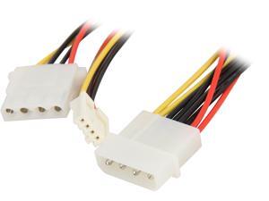 Nippon Labs POW-03808 8" 1 x Molex 5.25 Male to 1 x Molex 5.25 Female and 1 x 3.5 Female Power Supply Adapter Y Cable Spliter Nippon Labs POW-03808 8" 1 x Molex 5.25 Male to 1 x Molex 5.25 Female and 1 x 3.5 Female Power Supply Adapter Y Cable Spliter