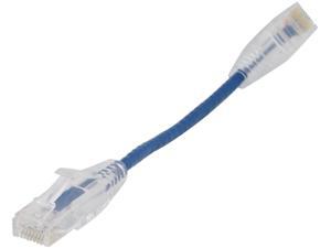 Nippon Labs 28 AWG Snagless Ultra Slim Cat6 Ethernet Patch Cable - Network Internet Cord - RJ45, Stranded, 550Mhz, UTP, - 0.5ft, Blue Nippon Labs 28 AWG Snagless Ultra Slim Cat6 Ethernet Patch Cable - Network Internet Cord - RJ45, Stranded, 550Mhz, UTP, - 0.5ft, Blue
