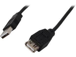 Nippon Labs USB-10-MF-BK-2P 10 ft. Black A/Male to A/Female USB Extension Cable - 2 Packs