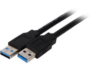 Nippon Labs USB3-3MM-BK-2P 3 ft. Black USB 3.0 A Male to A Male Cable, 2 Packs