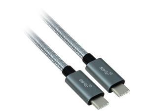 Nippon Labs 50USB31-CM-GP-3 Nylon Braided 3 ft. USB 3.1(Gen 2) USB-C Male to USB-C Male Cable 10Gbps with Built-in E-Marker - Space Gray Nippon Labs 50USB31-CM-GP-3 Nylon Braided 3 ft. USB 3.1(Gen 2) USB-C Male to USB-C Male Cable 10Gbps with Built-in E-Marker - Space Gray