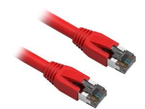 Nippon Labs Cat8 RJ45 5FT Ethernet Patch Internet Network LAN Cable, Indoor/Outdoor, 24AWG, Shielded Latest 40Gbps 2000Mhz, Weatherproof S/FTP for Router, PS4, PS5, Xbox, PoE, Switch, Modem (Red)