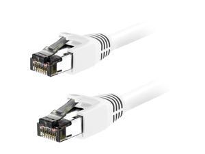 Nippon Labs 60CAT8-2-24WT Cat 8 Ethernet Cable 2 feet - White | 2GHz, 40G, 24AWG, S/FTP - Shielded Latest 40Gbps 2000Mhz SFTP Patch Cord - in Wall, Outdoor for Router, Modem, Gaming etc. Nippon Labs 60CAT8-2-24WT Cat 8 Ethernet Cable 2 feet - White | 2GHz, 40G, 24AWG, S/FTP - Shielded Latest 40Gbps 2000Mhz SFTP Patch Cord - in Wall, Outdoor for Router, Modem, Gaming etc.