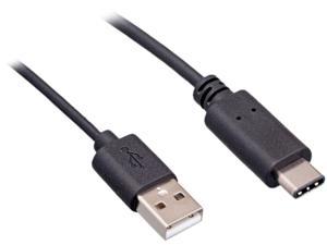 Nippon Labs 50USB2-CM-AM-6 6 ft. USB-C Male to USB A Male Charge and Data Transfer Cable - Black