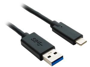 Nippon Labs 50USB2-CM-AM-1 1 ft. USB-C Male to USB A Male Charge and Data Transfer Cable - Black