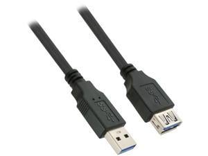 Nippon Labs 50USB3-AAF-3-BK 3 ft. Black USB 3.0 A Male to A Female Extension Cable