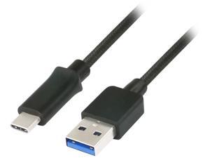 Nippon Labs 50USB3-CM-AM-3Y 3 ft. Nylon Braided USB 3.2 Gen 1 USB-C Male to USB-A Male Cable - Black Nippon Labs 50USB3-CM-AM-3Y 3 ft. Nylon Braided USB 3.2 Gen 1 USB-C Male to USB-A Male Cable - Black