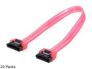 Nippon Labs SATA3L-0.8FT-RD-10P 9.6 in. SATA III Cable w/ Locking Latch UV RED 0.8 ft. - 10 Packs Nippon Labs SATA3L-0.8FT-RD-10P 9.6 in. SATA III Cable w/ Locking Latch UV RED 0.8 ft. - 10 Packs