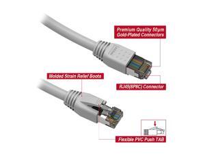 Nippon Labs Cat 8 Ethernet Cable 15 ft. - Gray, 2GHz, 40G, 24AWG, S/FTP - Shielded Latest 40Gbps 2000Mhz SFTP Patch Cord, Heavy Duty High Speed Cat8 LAN Network RJ45 Cable - 10 Packs Nippon Labs Cat 8 Ethernet Cable 15 ft. - Gray, 2GHz, 40G, 24AWG, S/FTP - Shielded Latest 40Gbps 2000Mhz SFTP Patch Cord, Heavy Duty High Speed Cat8 LAN Network RJ45 Cable - 10 Packs