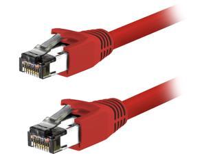 Nippon Labs 60CAT8-35-24RD-10P 35 ft. Cat 8 Red 2GHz, 40G, 24AWG, S/FTP - Shielded Latest 40Gbps 2000Mhz SFTP Patch Cord, Heavy Duty High Speed Cat 8 LAN Network RJ45 Cable Nippon Labs 60CAT8-35-24RD-10P 35 ft. Cat 8 Red 2GHz, 40G, 24AWG, S/FTP - Shielded Latest 40Gbps 2000Mhz SFTP Patch Cord, Heavy Duty High Speed Cat 8 LAN Network RJ45 Cable