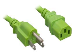 Nippon Labs 18 AWG Green Standard Power Cord NEMA 5-15P to C13, NEMA5-15P/IEC320 C13, SJT, 10A, 125V, 1ft. Nippon Labs 18 AWG Green Standard Power Cord NEMA 5-15P to C13, NEMA5-15P/IEC320 C13, SJT, 10A, 125V, 1ft.
